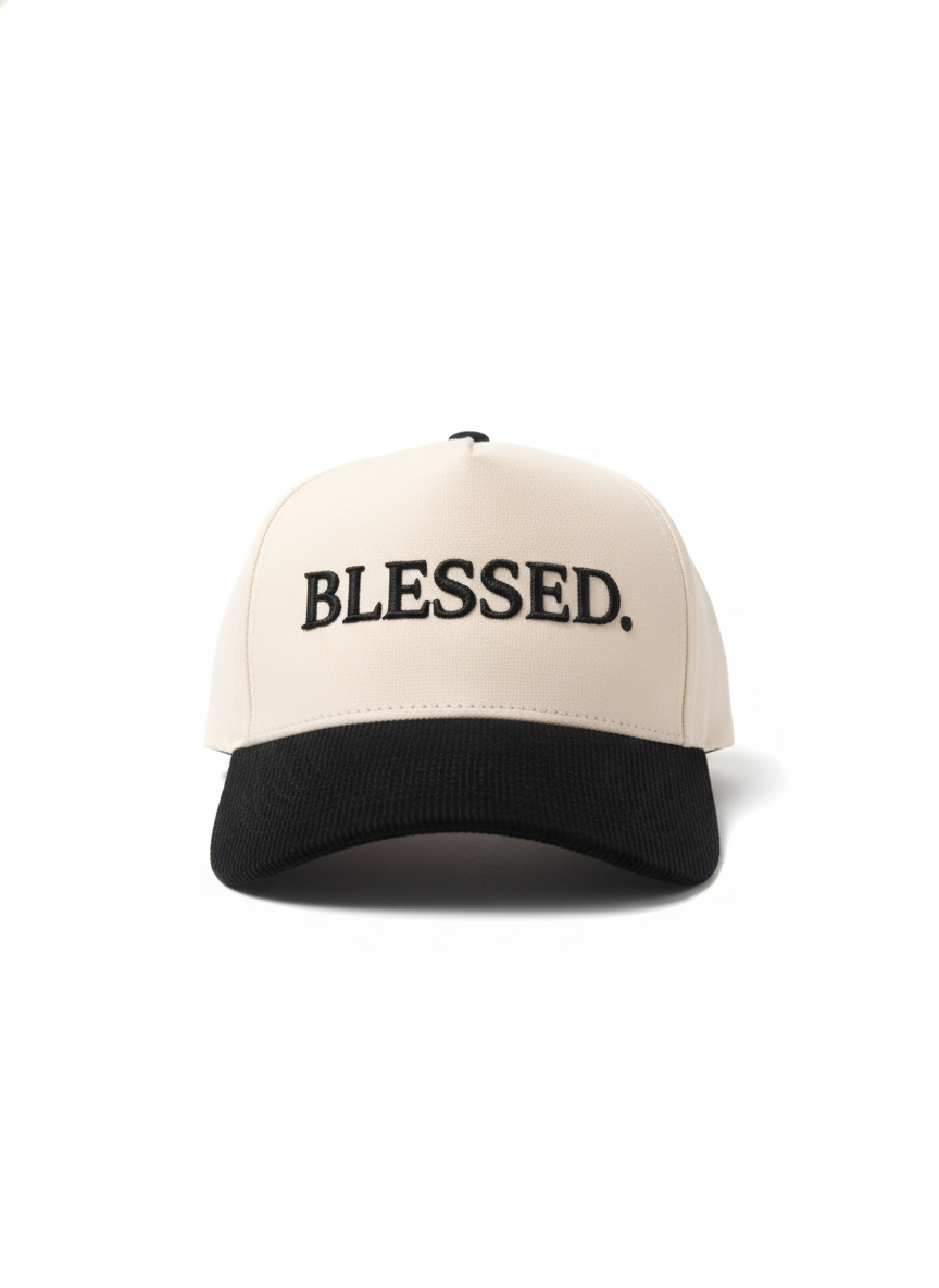 The "Blessed" A-Frame | Cream & Black