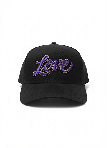The "Love" A-Frame Black & Purple